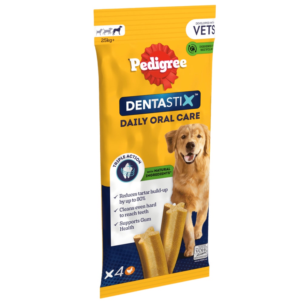 Pedigree DentaStix Daily Dental Dog Treats for Large Breed Dogs, 4 Sticks