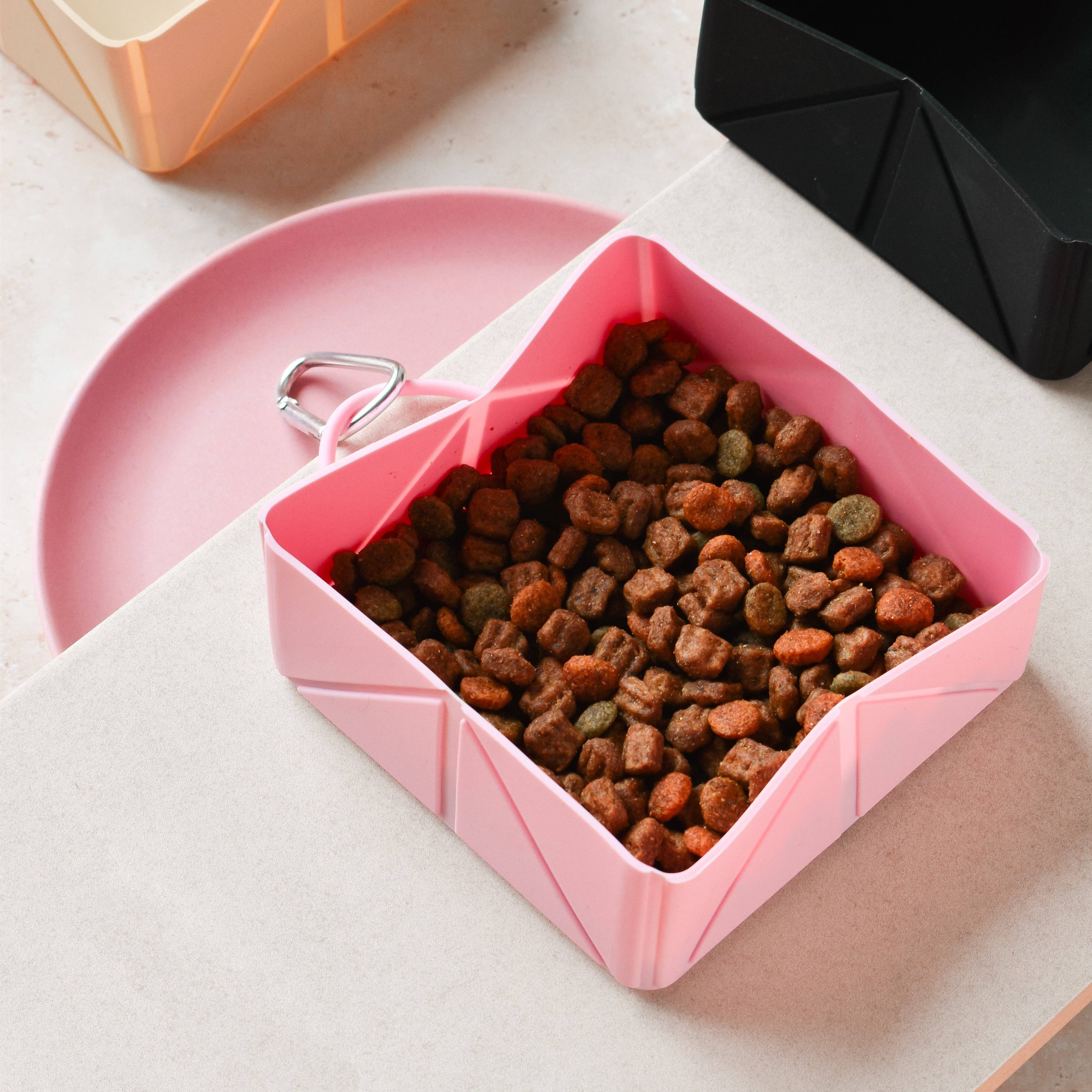 Cocopup Foldable Travel Dog Food Bowl - Pink