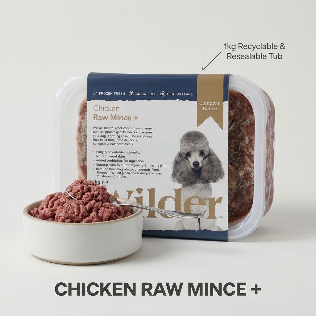 Wilder Chicken Raw Mince+ Dog Food, 1kg