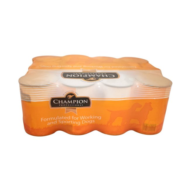 Champion Tin Yellow Wet Dog Food for Adult Dogs, 12 x 400g
