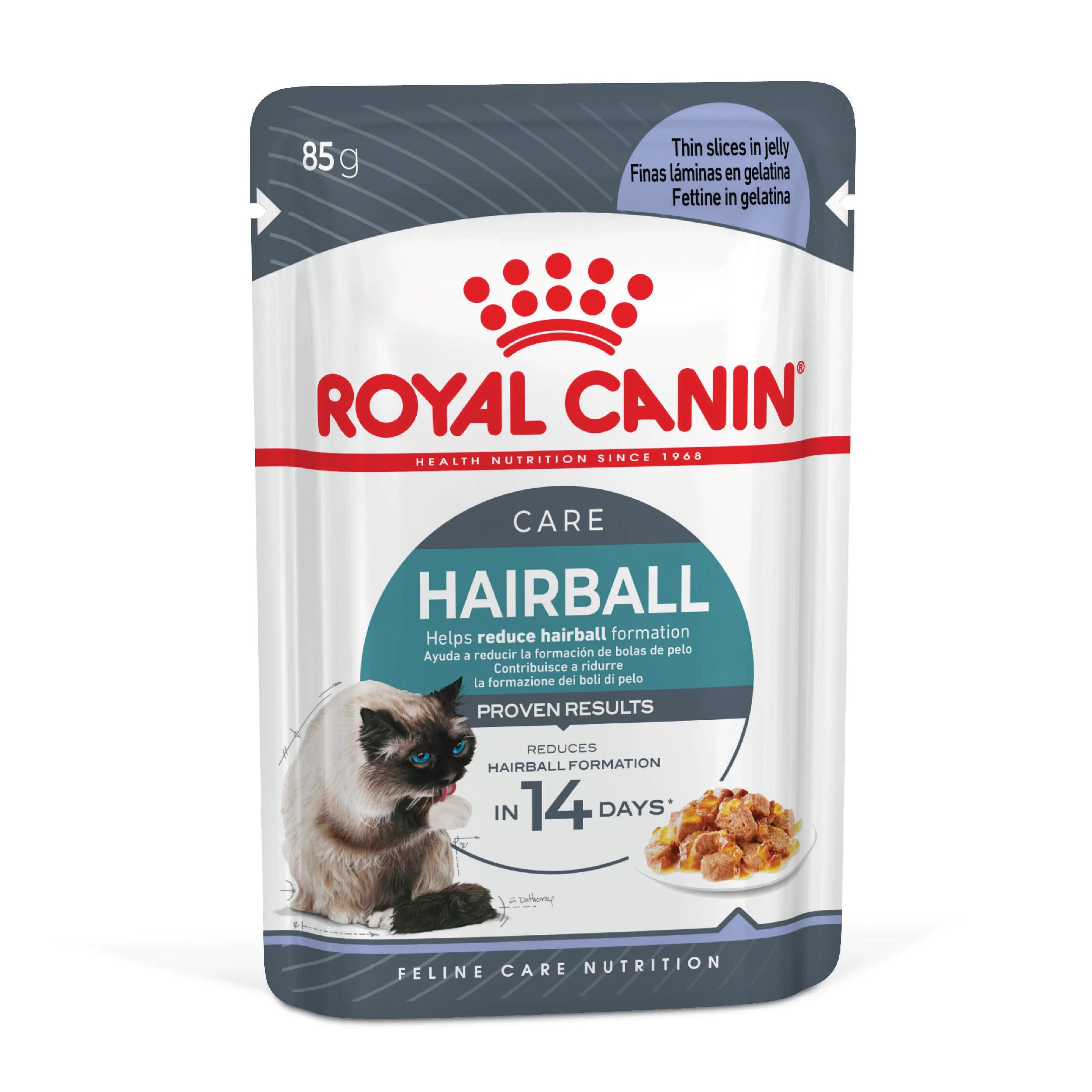 Royal Canin Hairball Care Wet Cat Food Thin Slices in Jelly for Adult Cats, 85g