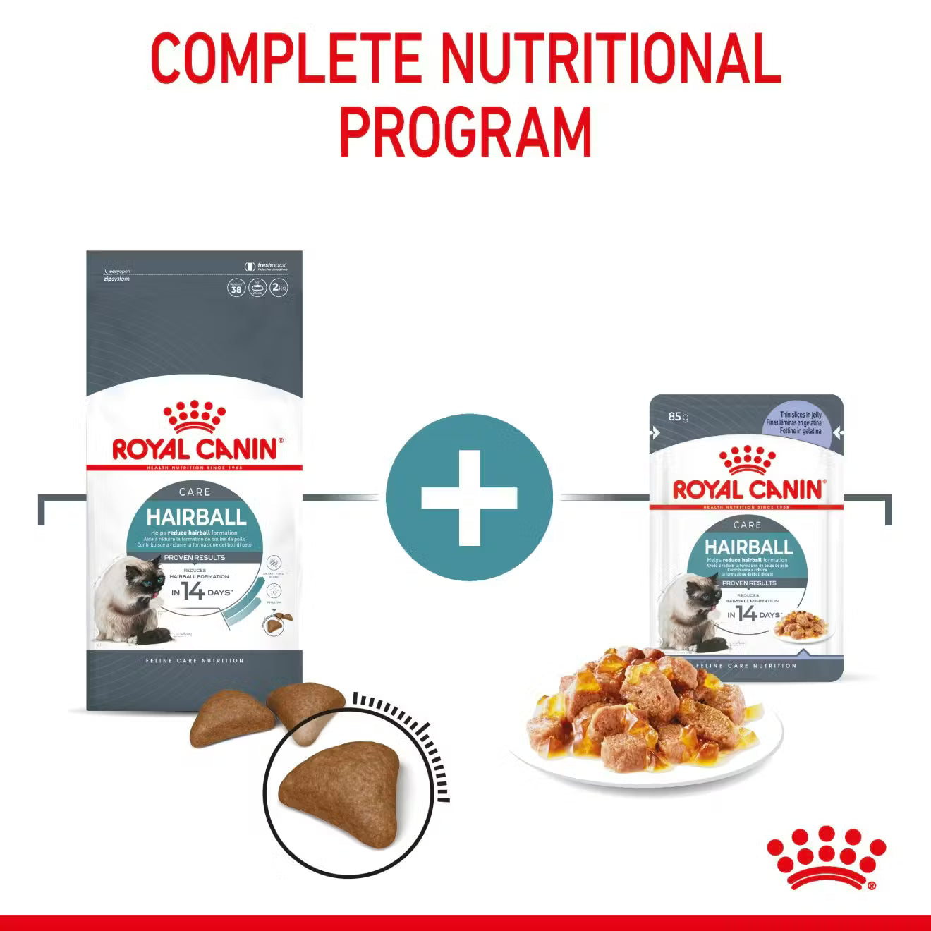 Royal Canin Hairball Care Wet Cat Food Thin Slices in Jelly for Adult Cats, 85g