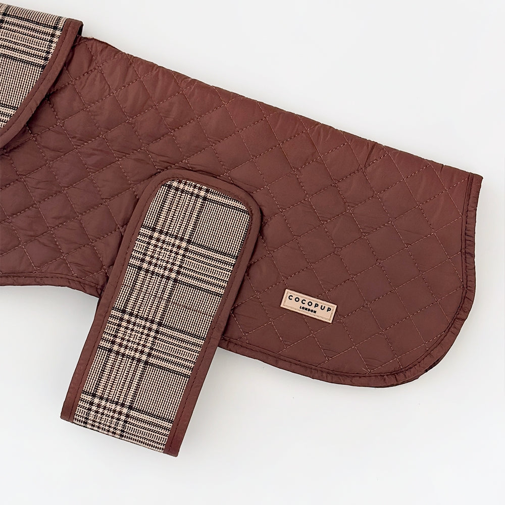 Cocopup Pup Plaid Quilted Dog Coat