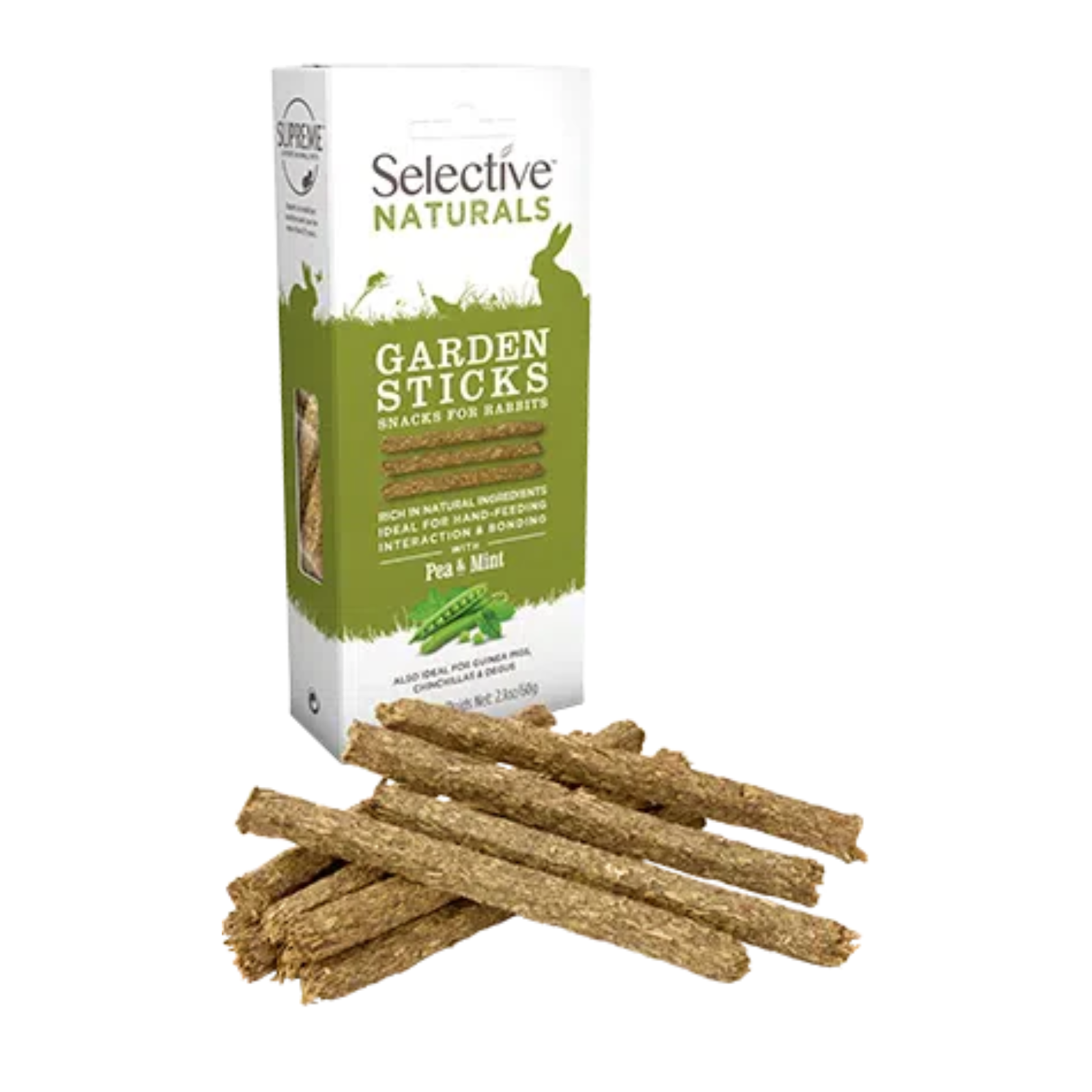 Selective Naturals Garden Sticks with Pea and Mint Rabbit Treats, 60g