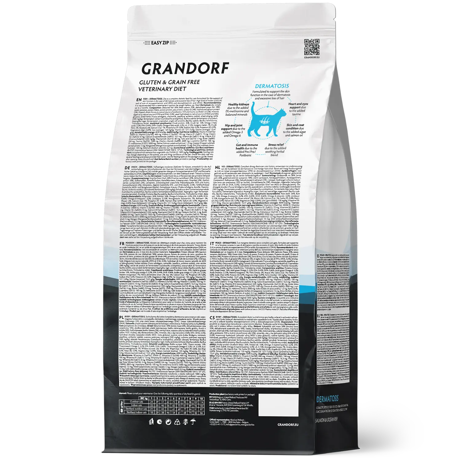 Grandorf Vet Fish Dermatosis Dry Cat Food for Adult Cats, 400g