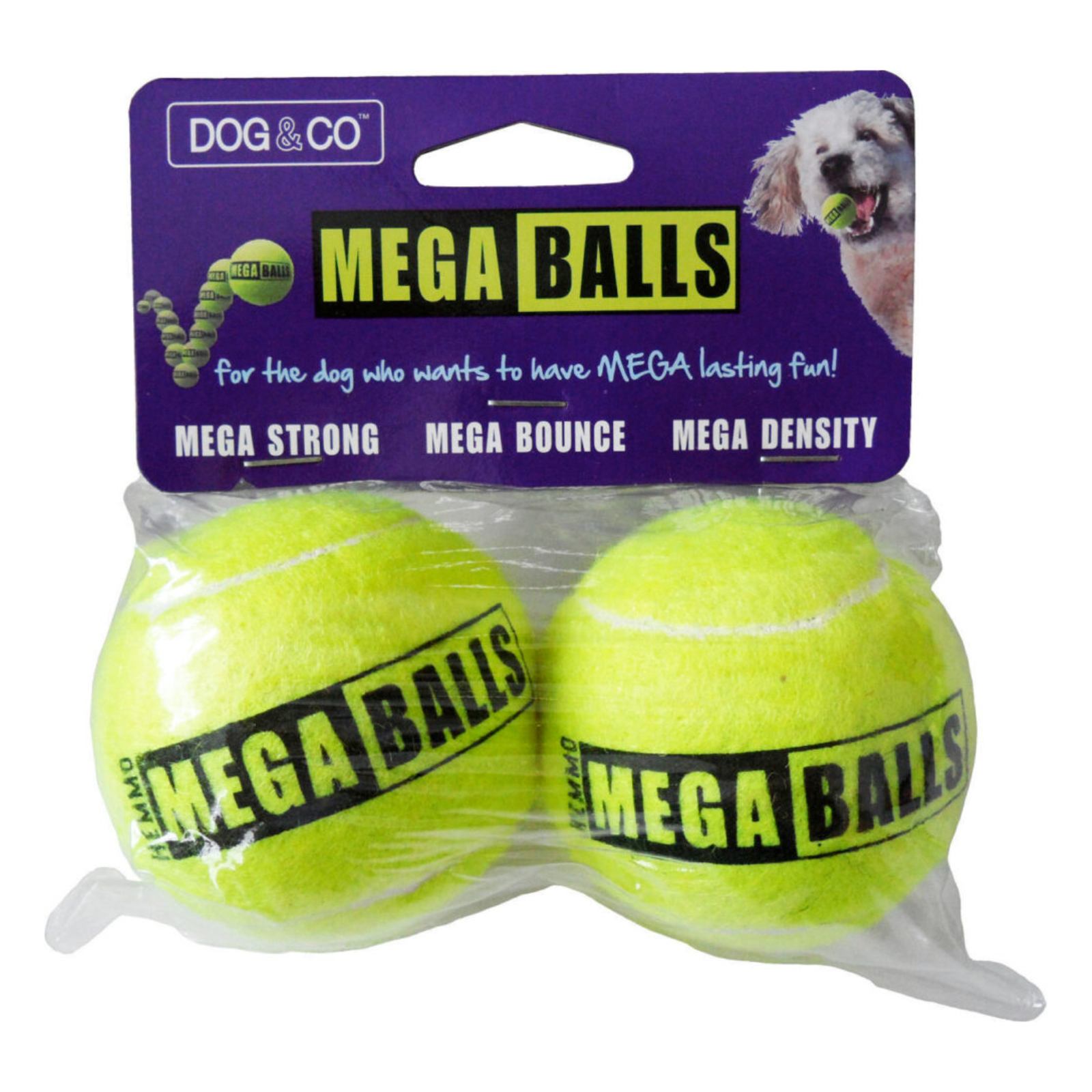 Dog & Co 2.5" Mega Balls Dog Toy, 2 Pack