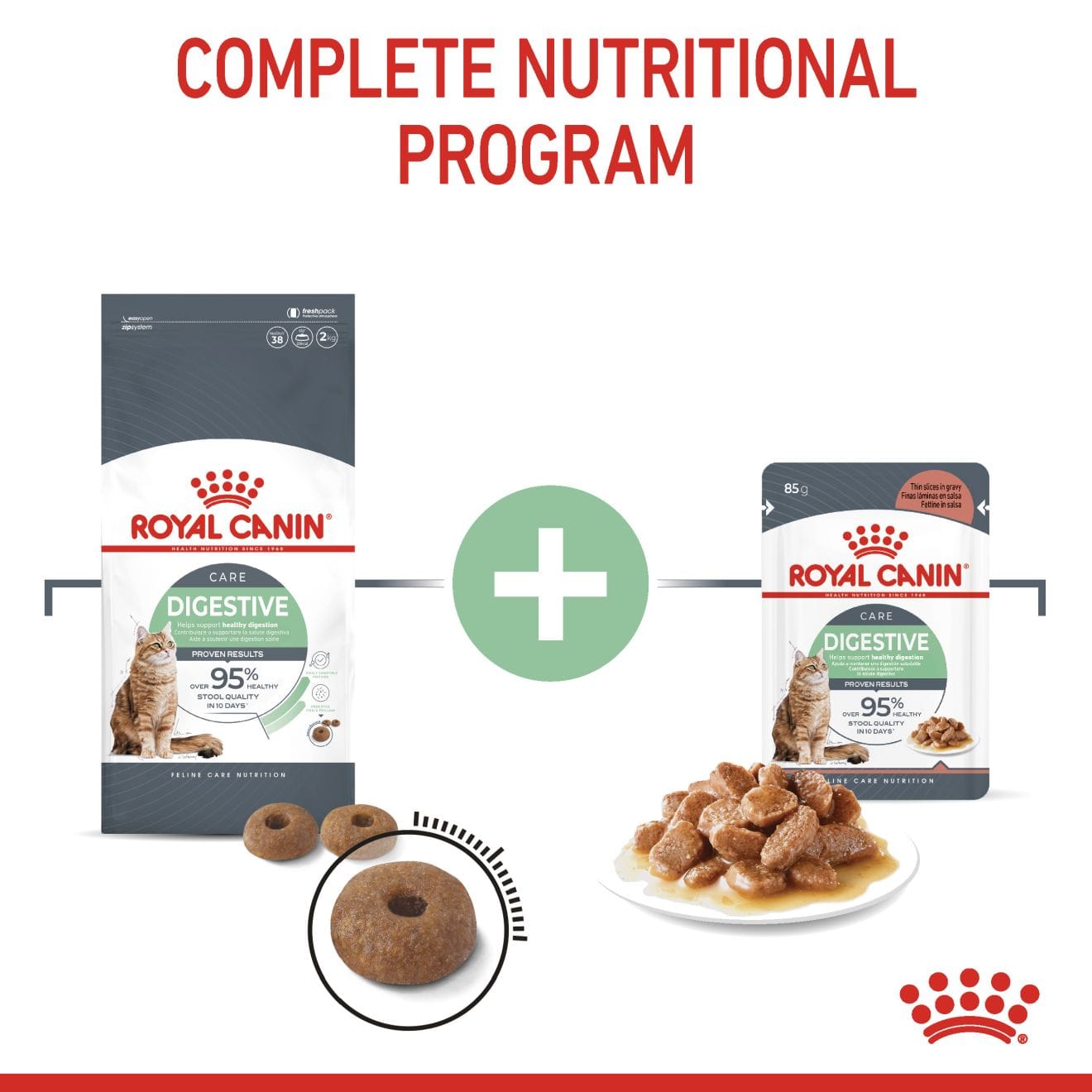Royal Canin Digestive Care Wet Cat Food Thin Slices In Gravy for Adult Cats, 85g