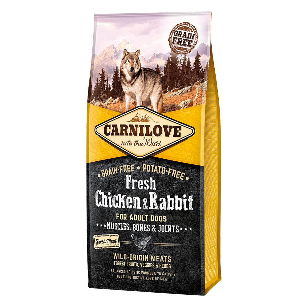 Carnilove Fresh Chicken & Rabbit Dry Dog Food for Adult Dogs