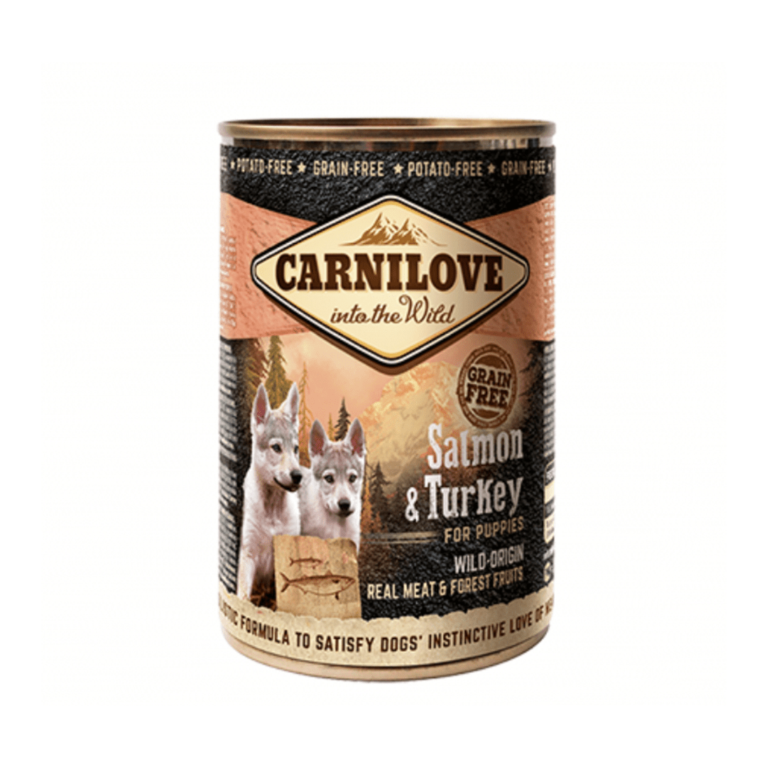 Carnilove Salmon & Turkey Wet Dog Food for Puppies, 400g