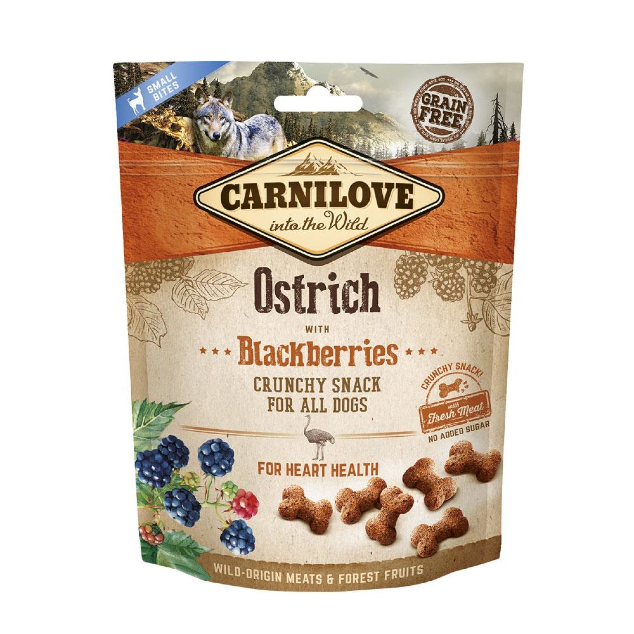 Carnilove Ostrich with Blackberries Crunchy Dog Treats, 200g