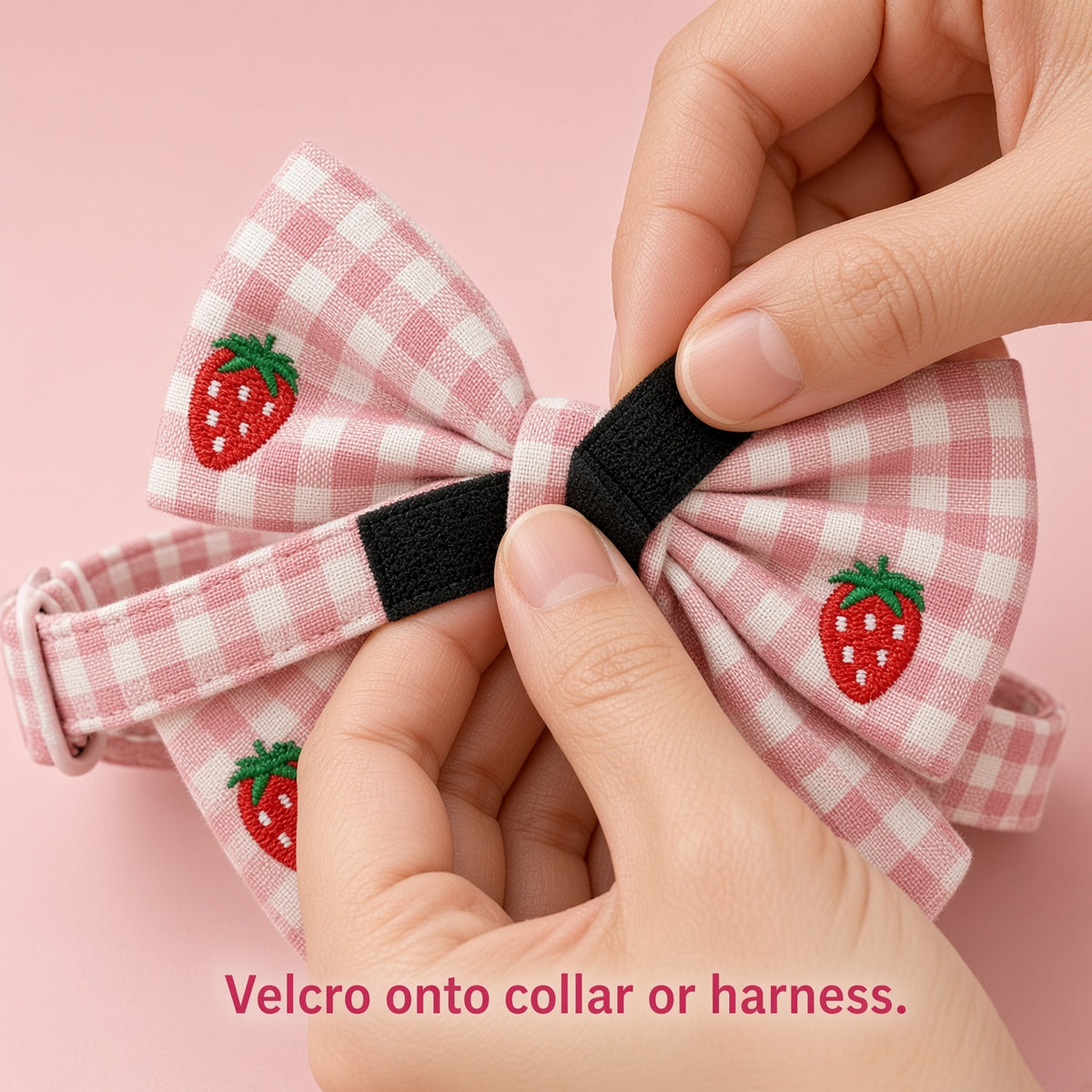 Cocopup London Strawberry Picnic Pup Sailor Bow Tie