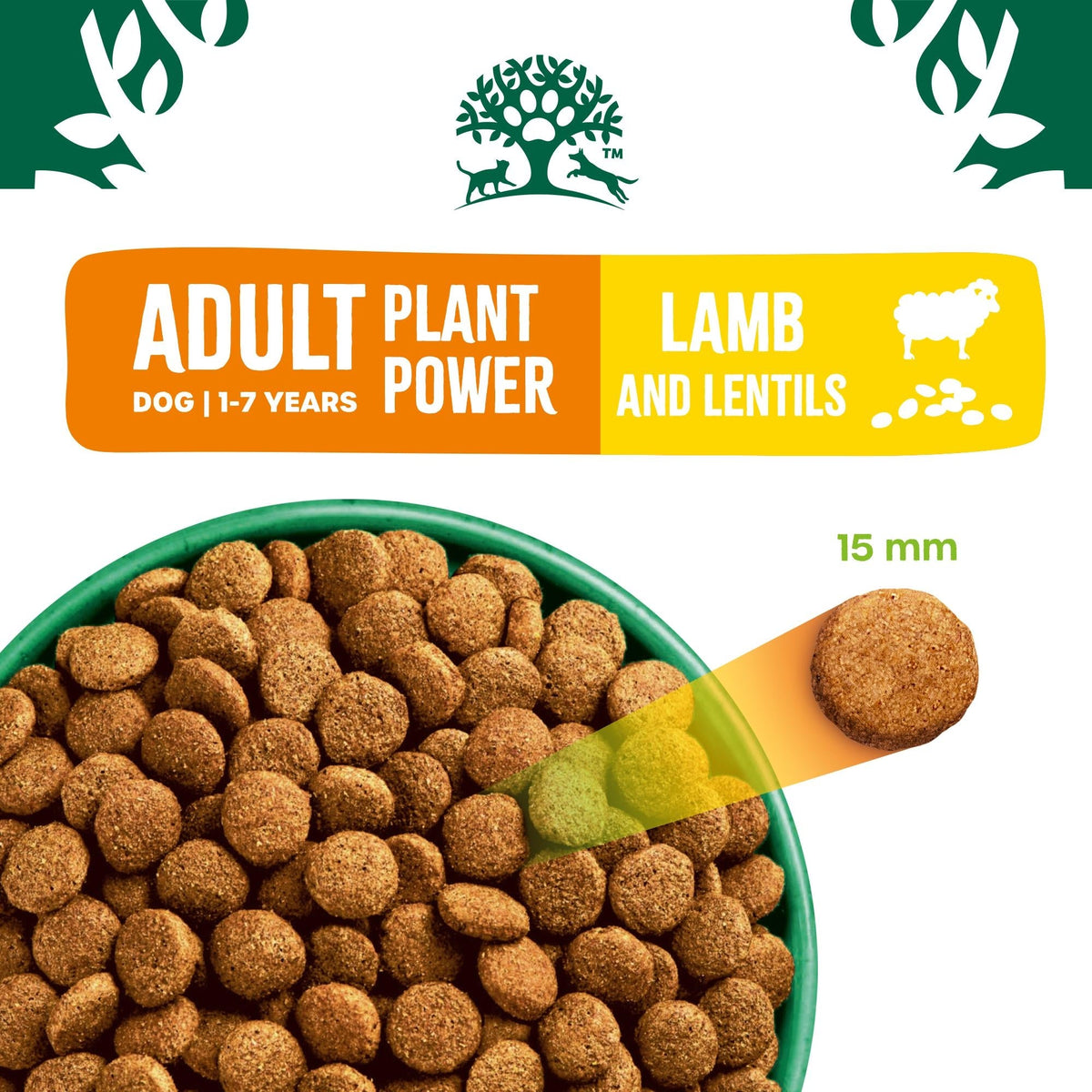 James Wellbeloved Plant Power Lamb & Lentils Dry Dog Food  for Adult Dogs, 10kg