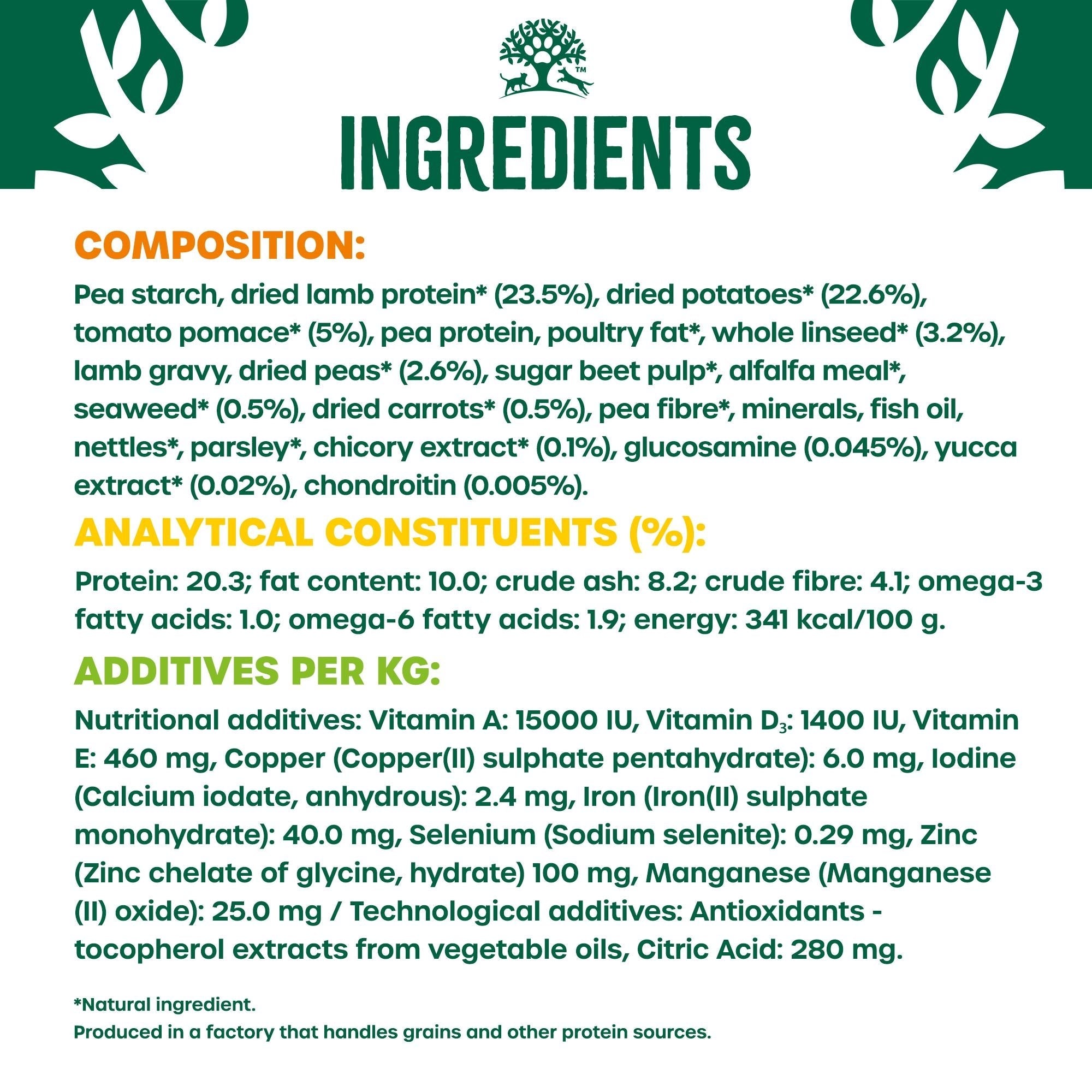 James Wellbeloved Grain Free Lamb & Vegetables Dry Dog Food for Senior Dogs