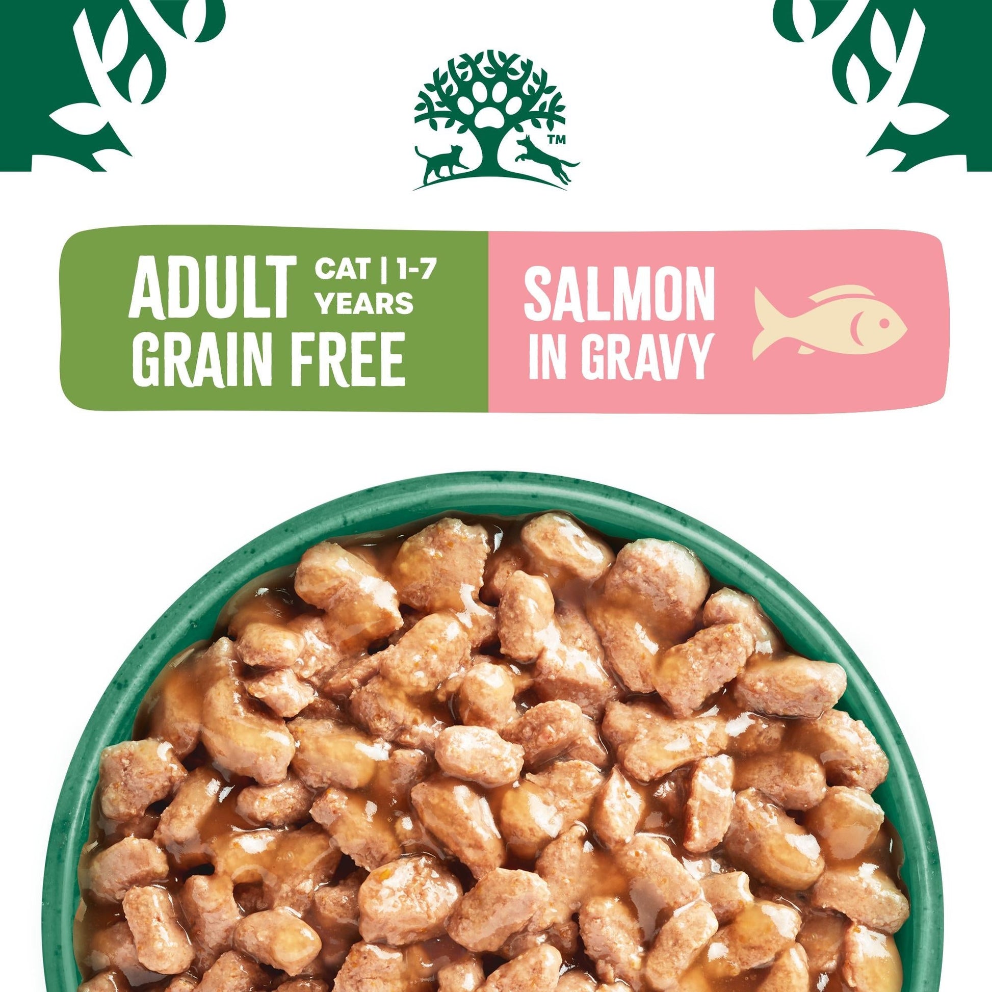 James Wellbeloved Grain Free Salmon in Gravy Wet Cat Food for Adult Cats, 12x85g