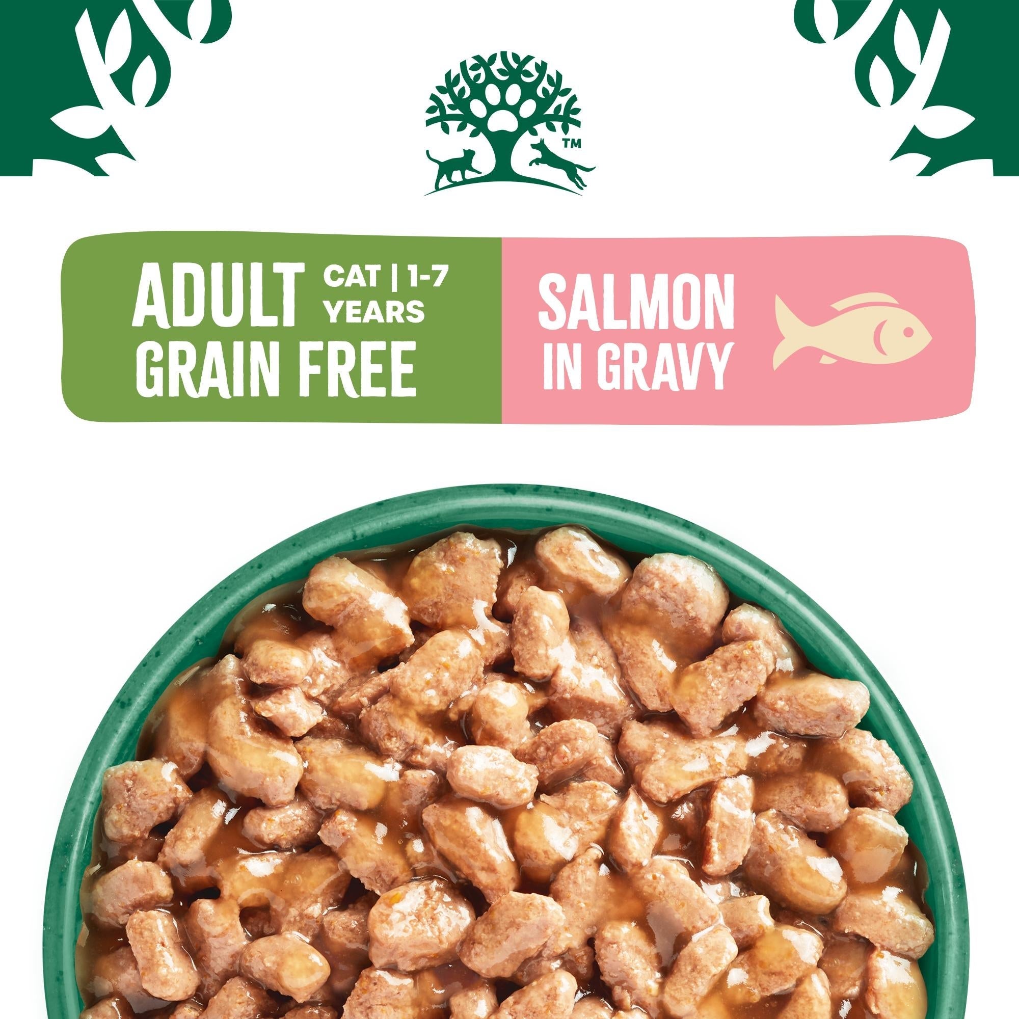 James Wellbeloved Grain Free Salmon in Gravy Wet Cat Food for Adult Cats, 12x85g