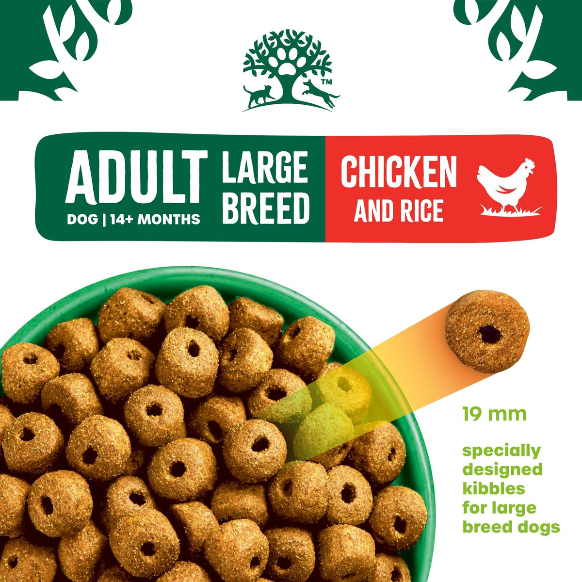 James Wellbeloved Chicken & Rice Dry Dog Food for Large Breed Adult Dogs, 15kg