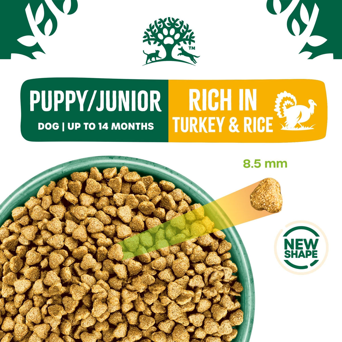 James Wellbeloved Turkey & Rice Dry Dog Food for Puppies, 15kg