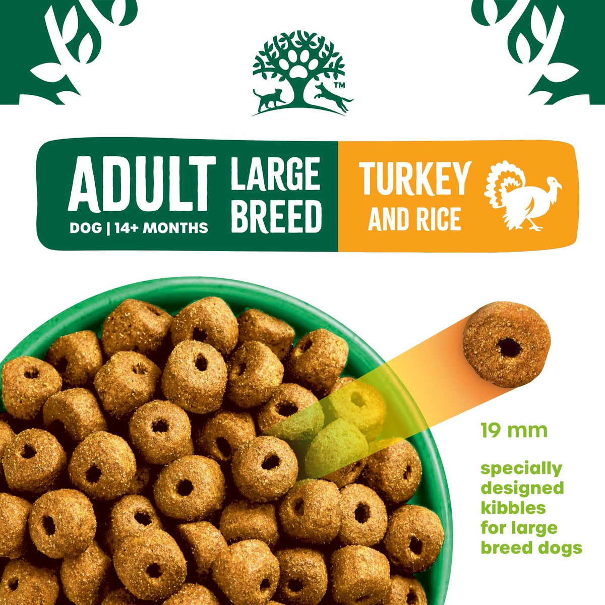 James Wellbeloved Turkey & Rice Dry Dog Food for Large Breed Adult Dogs, 15kg