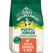James Wellbeloved Chicken & Rice Dry Dog Food for Puppies, 15kg