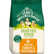Donation - James Wellbeloved Grain Free Turkey & Vegetable Dry Dog Food for Senior Dogs, 10kg