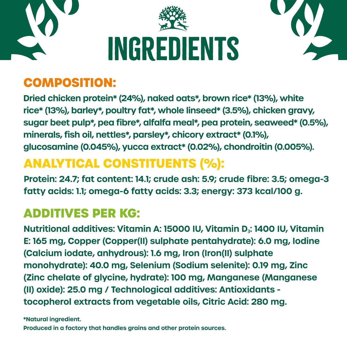 James Wellbeloved Chicken & Rice Dry Dog Food for Large Breed Adult Dogs, 15kg