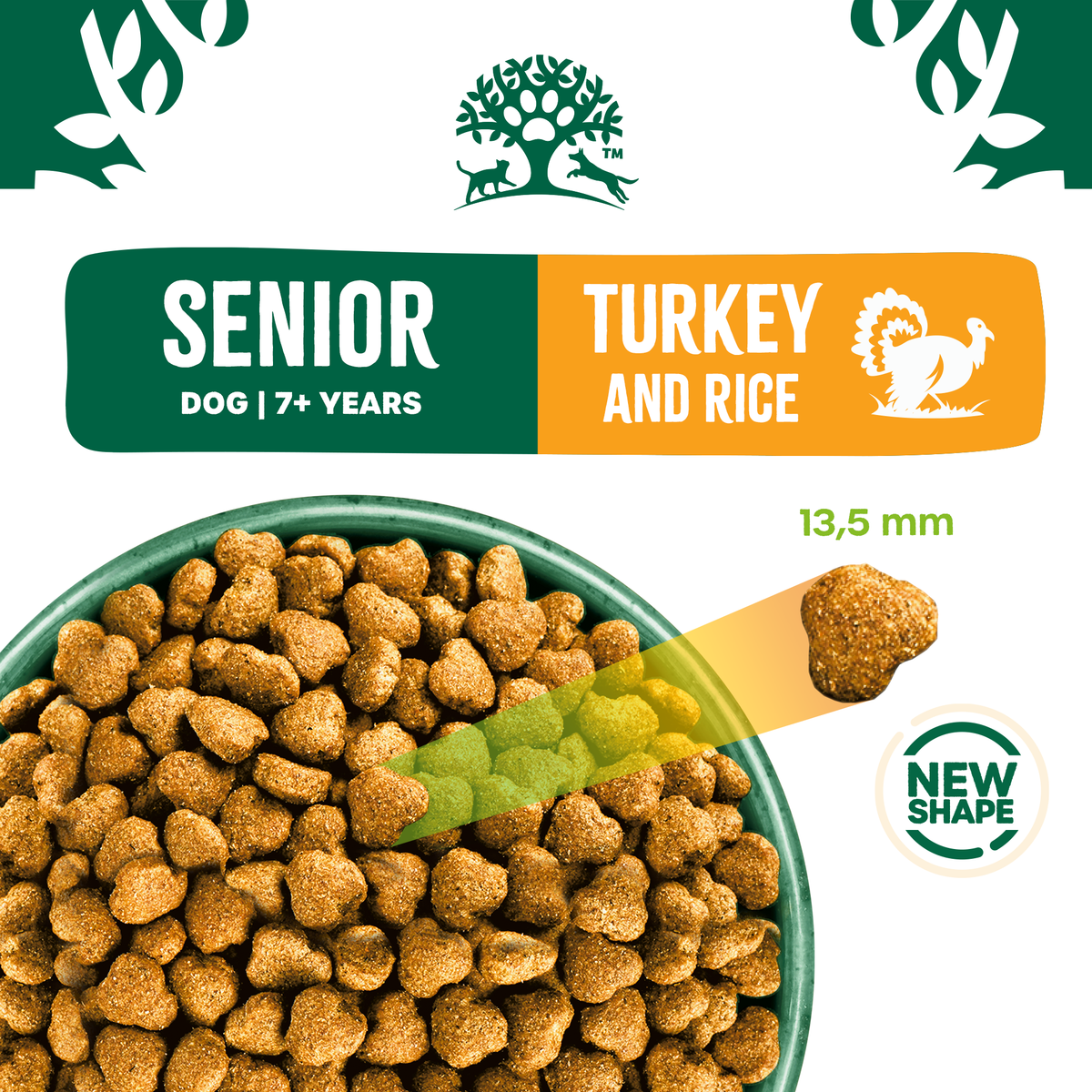 James Wellbeloved Turkey & Rice Dry Dog Food for Senior Dogs, 15kg