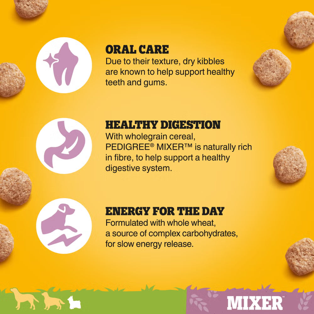 Pedigree Small Bite Mixer Dry Dog Food for Small Breed Adult Dogs, 2kg