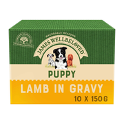 James Wellbeloved Lamb with Rice & Vegetables in Gravy Wet Dog Food for Puppies, 10 x 150g