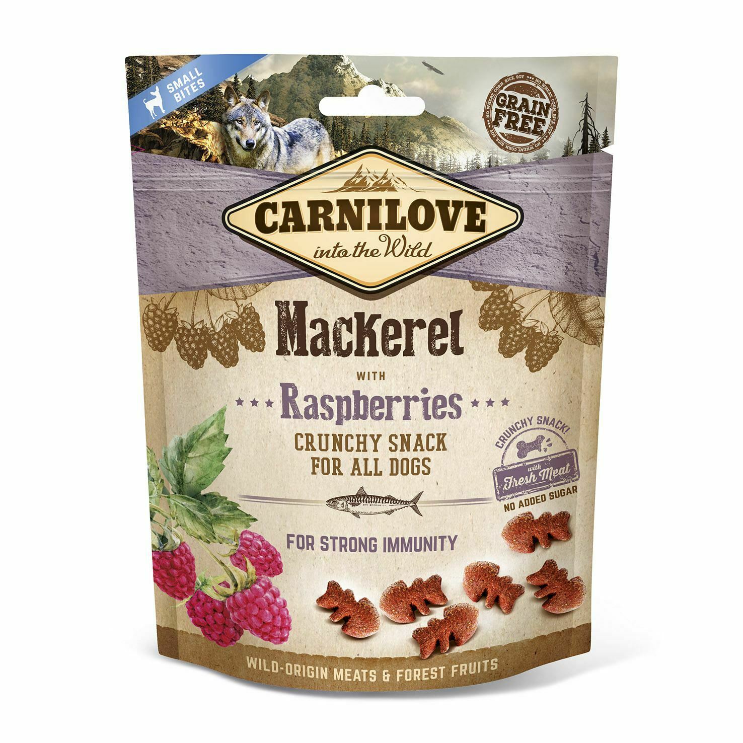 Carnilove Mackerel with Raspberries Crunchy Dog Treats, 200g