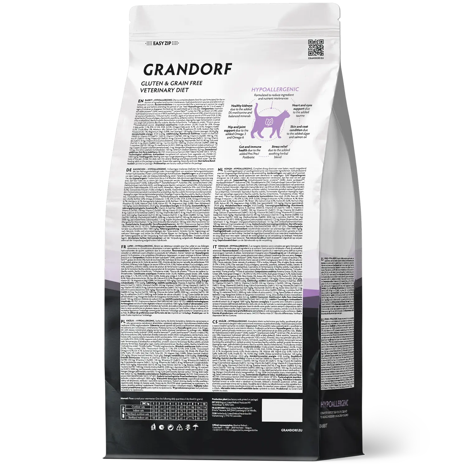 Grandorf Vet Rabbit Hypoallergenic Dry Cat Food for Adult Cats