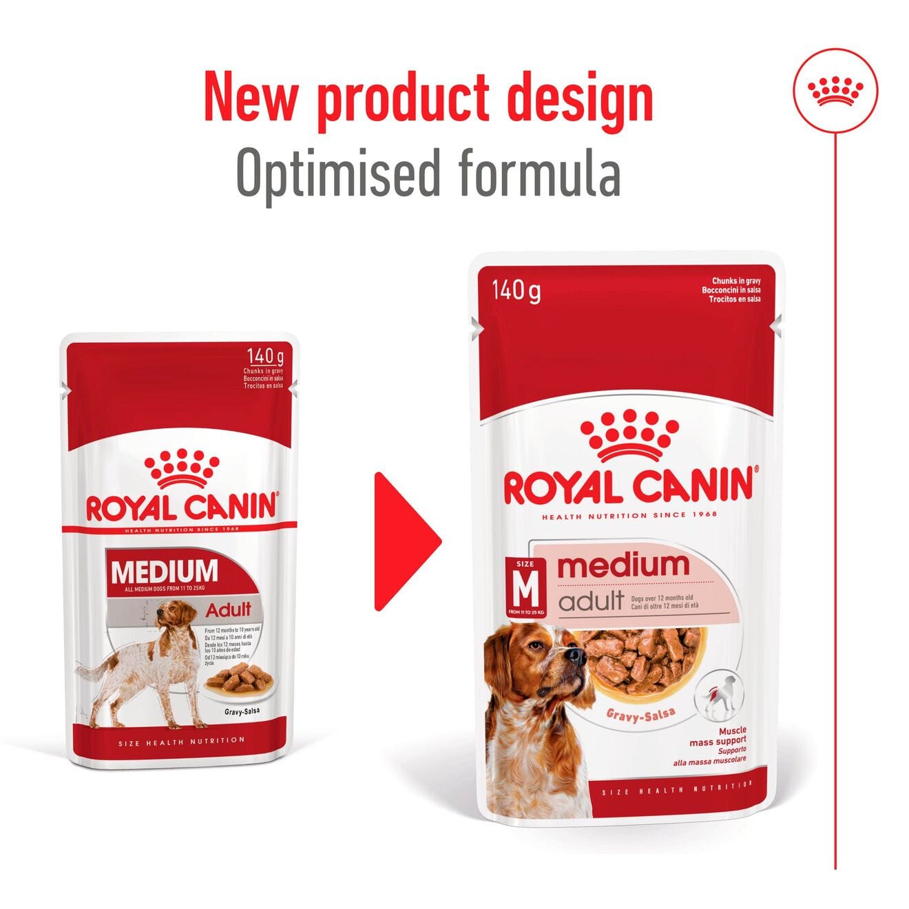 Royal Canin Wet Dog Food Chunks In Gravy for Medium Breed Adult Dogs, 140g