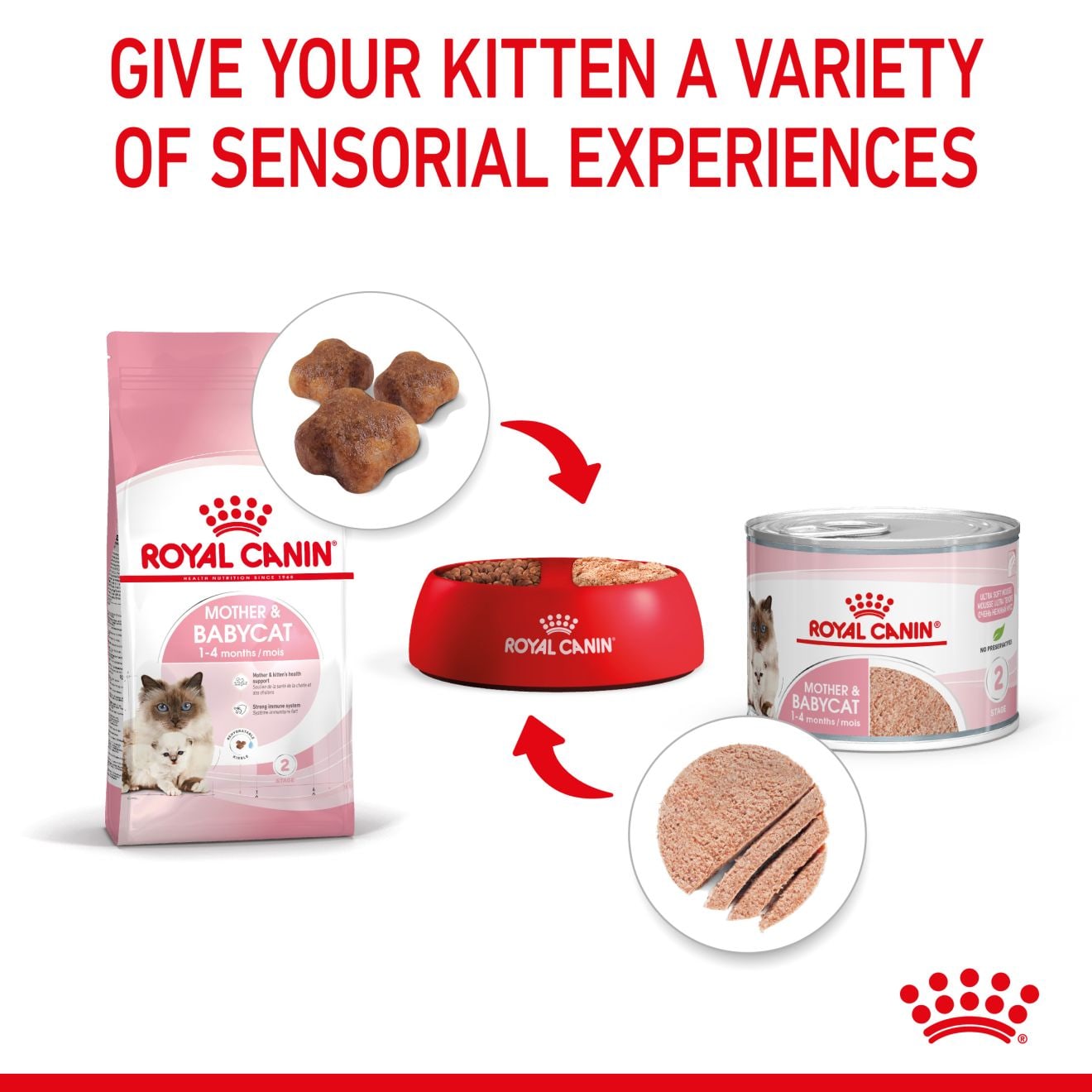 Royal Canin Mother & Babycat Ultra Soft Mousse Wet Cat Food for Adult Cats & Kittens, 195g