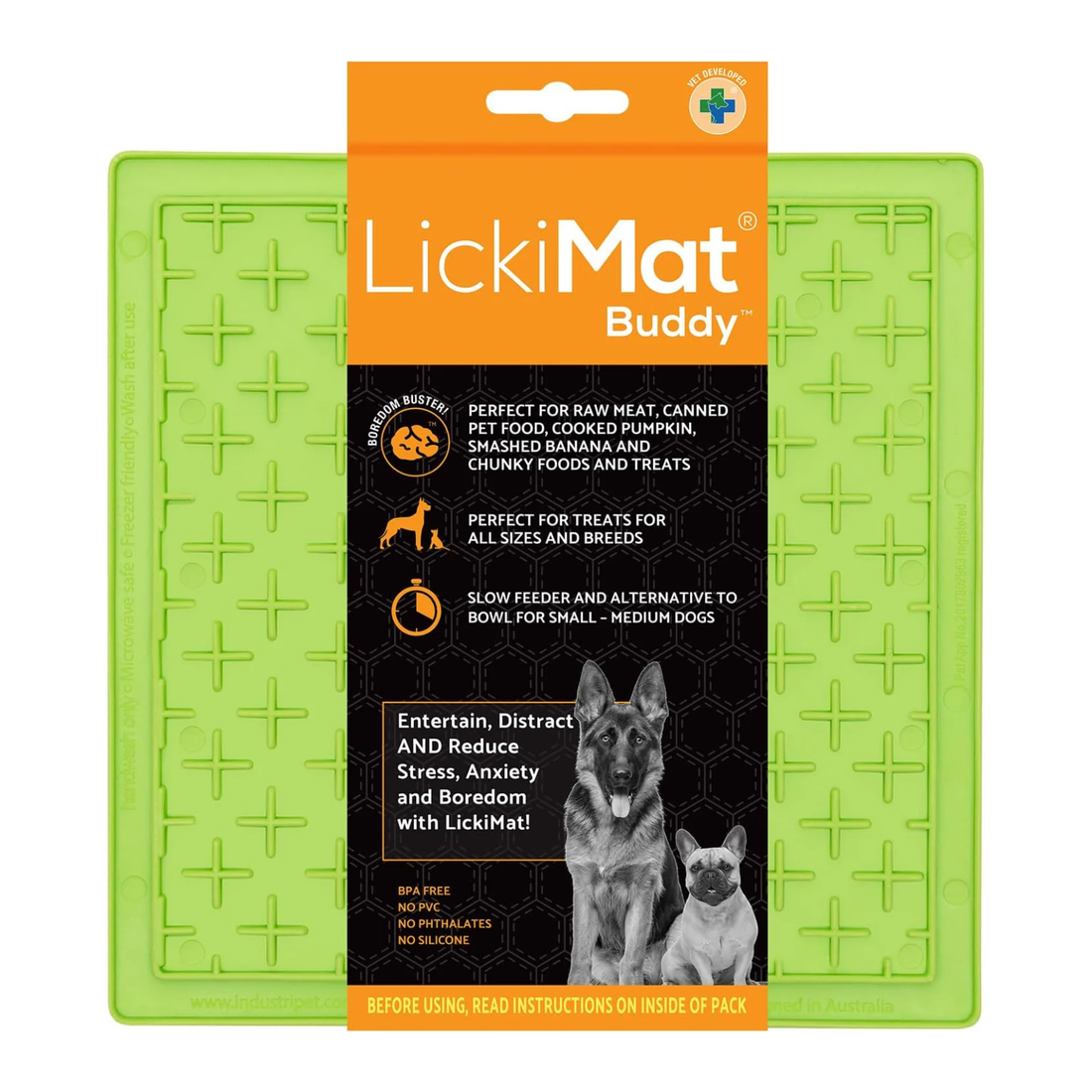 LickiMat Classic Buddy Dog Treat Mat, Green