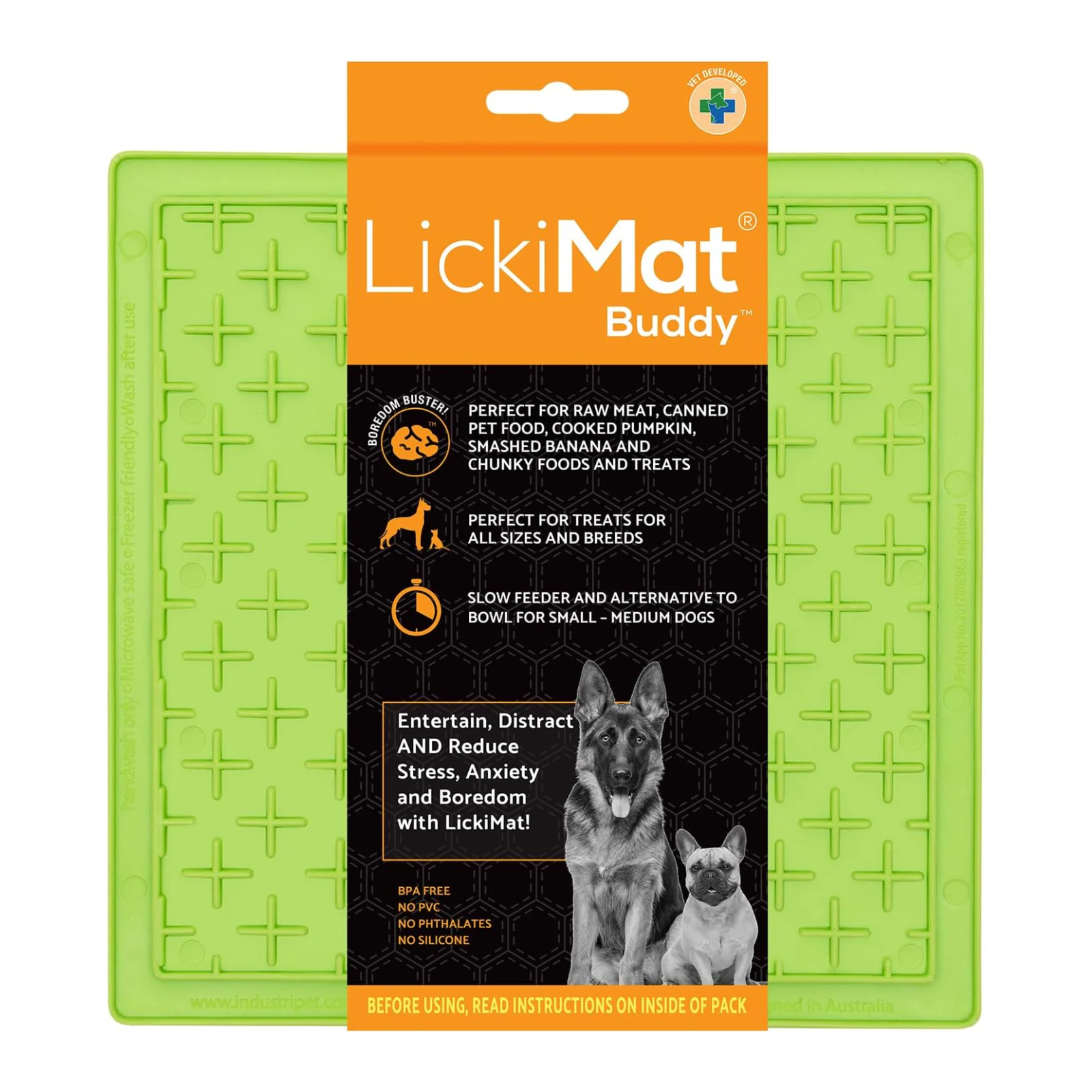 LickiMat Classic Buddy Dog Treat Mat, Green