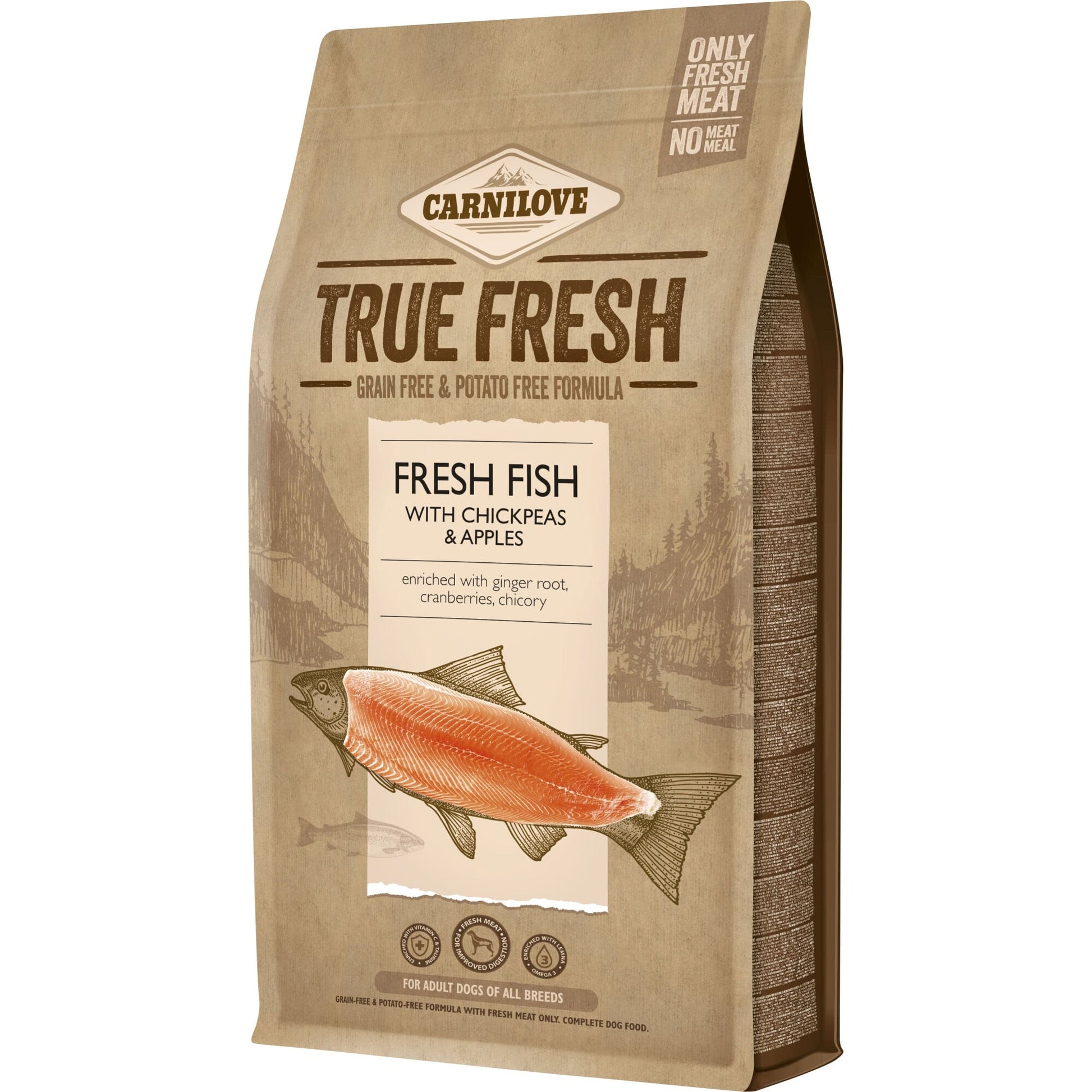 Carnilove True Fresh Fish Dry Dog Food for Adult Dogs, 1.4kg