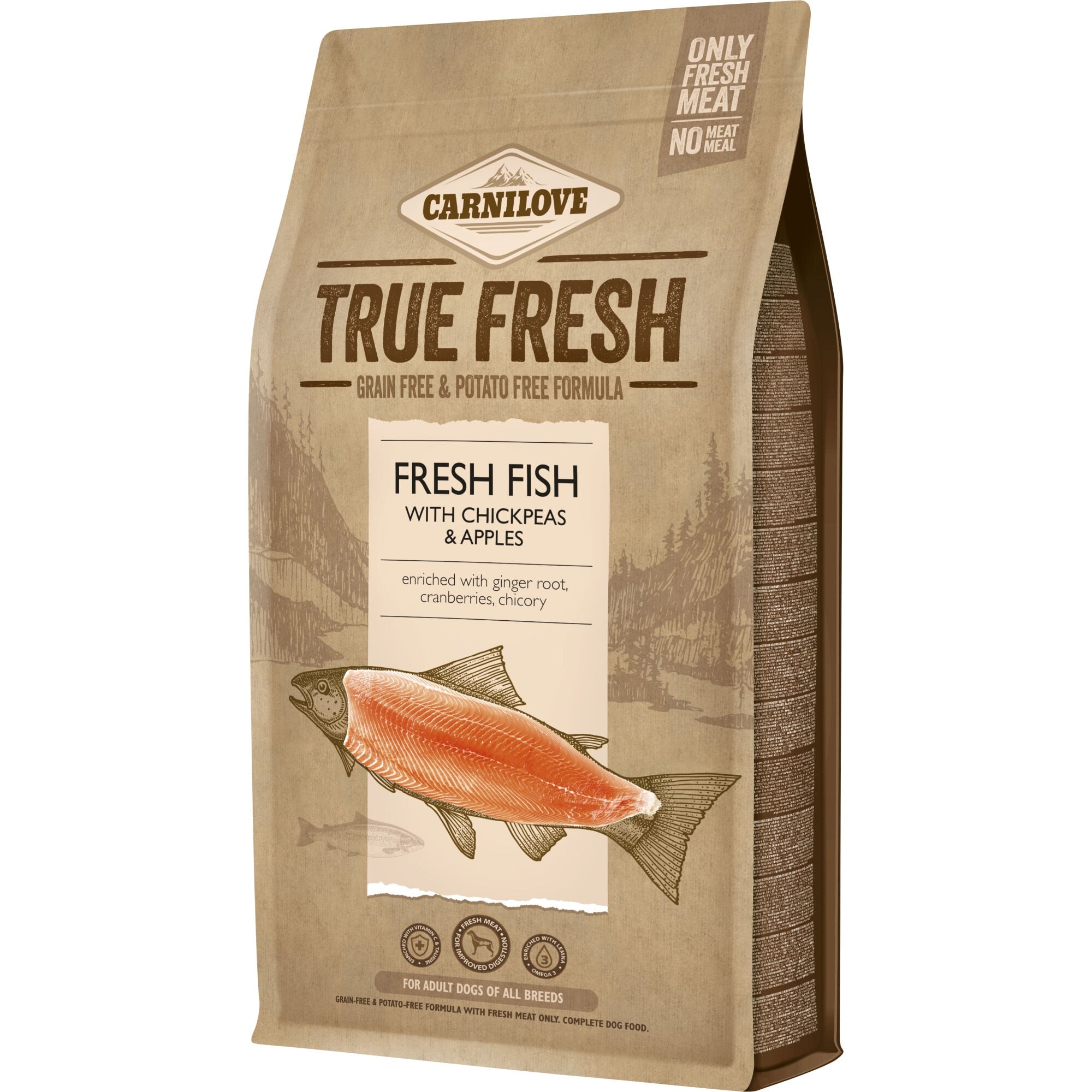 Carnilove True Fresh Fish Dry Dog Food for Adult Dogs, 1.4kg