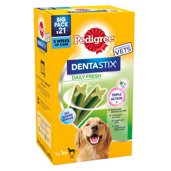 Pedigree Dentastix Daily Fresh Dog Treats for Large Breed Dogs