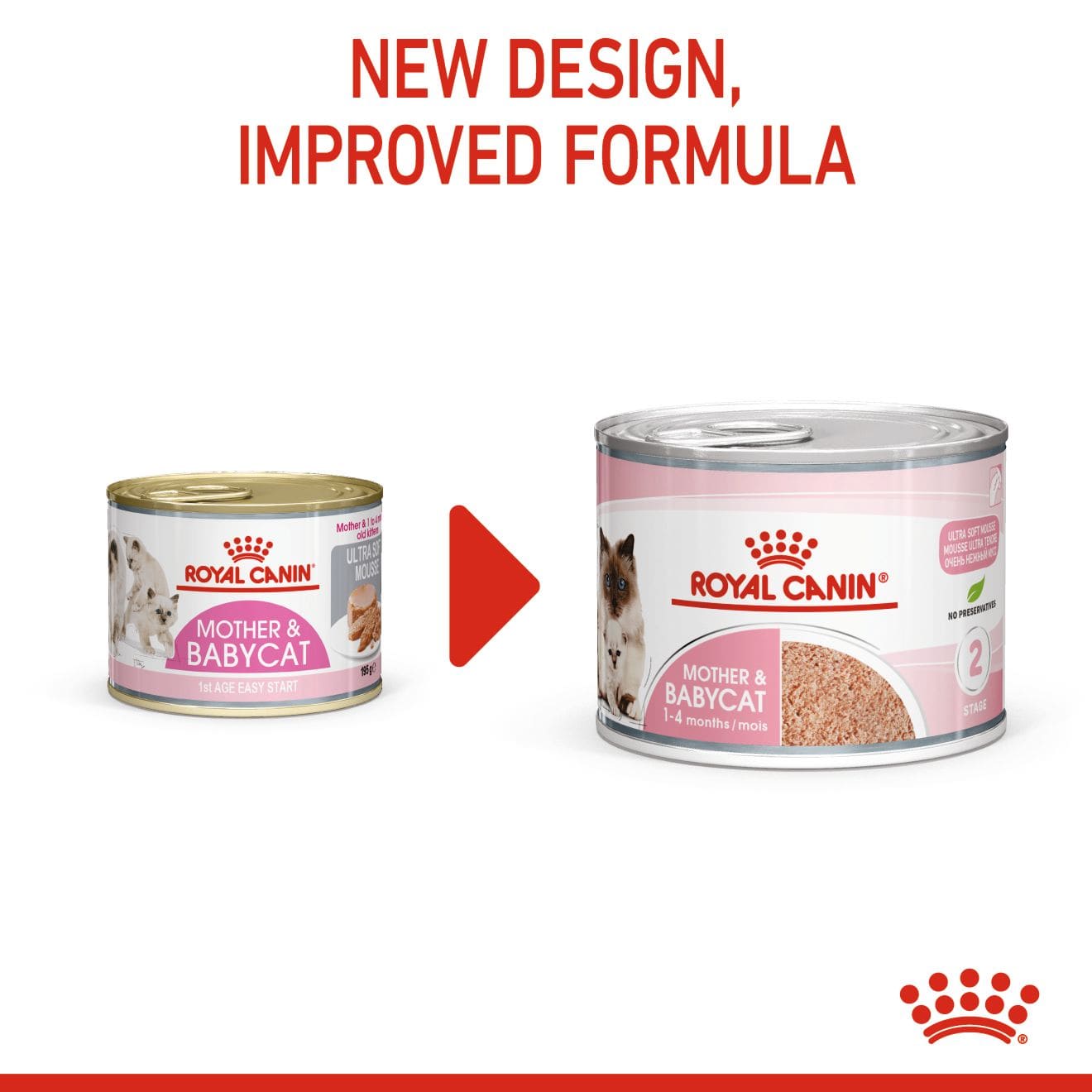 Royal Canin Mother & Babycat Ultra Soft Mousse Wet Cat Food for Adult Cats & Kittens, 195g