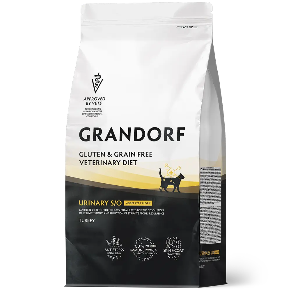 Grandorf Vet Turkey Urinary S/O Moderate Calorie Dry Cat Food for Adult Cats