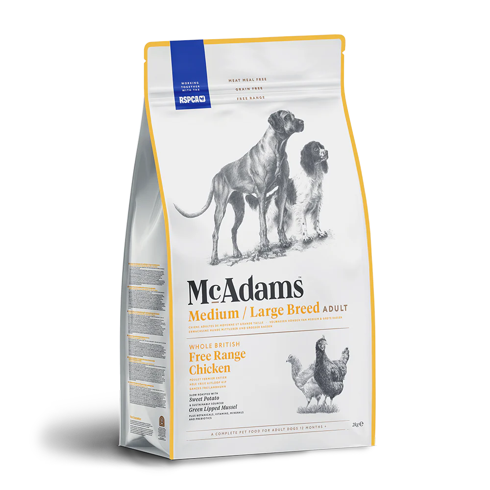 McAdams Chicken Dry Dog Food for Medium/Large Breed Adult Dogs, 2kg