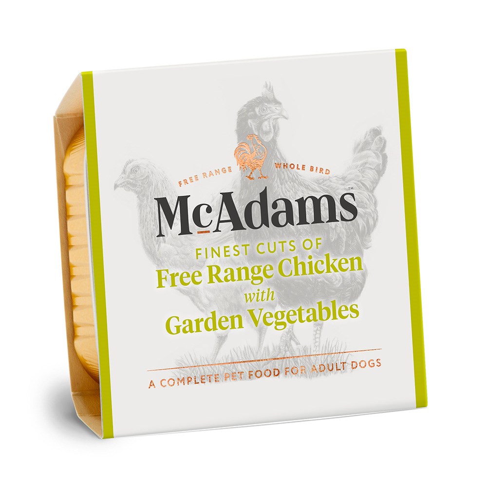 McAdams Free Range Chicken with Garden Vegetables Wet Dog Food for Adult Dogs, 150g