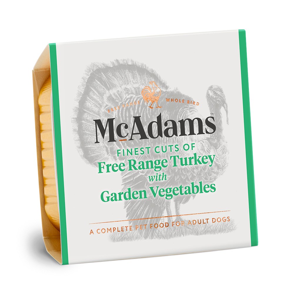 McAdams Free Range Turkey with Garden Vegetables Wet Dog Food for Adult Dogs, 150g