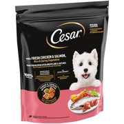 Cesar Fresh Chicken & Salmon, Rice & Vegetables Dry Dog Food for Adult Dogs, 1.4kg