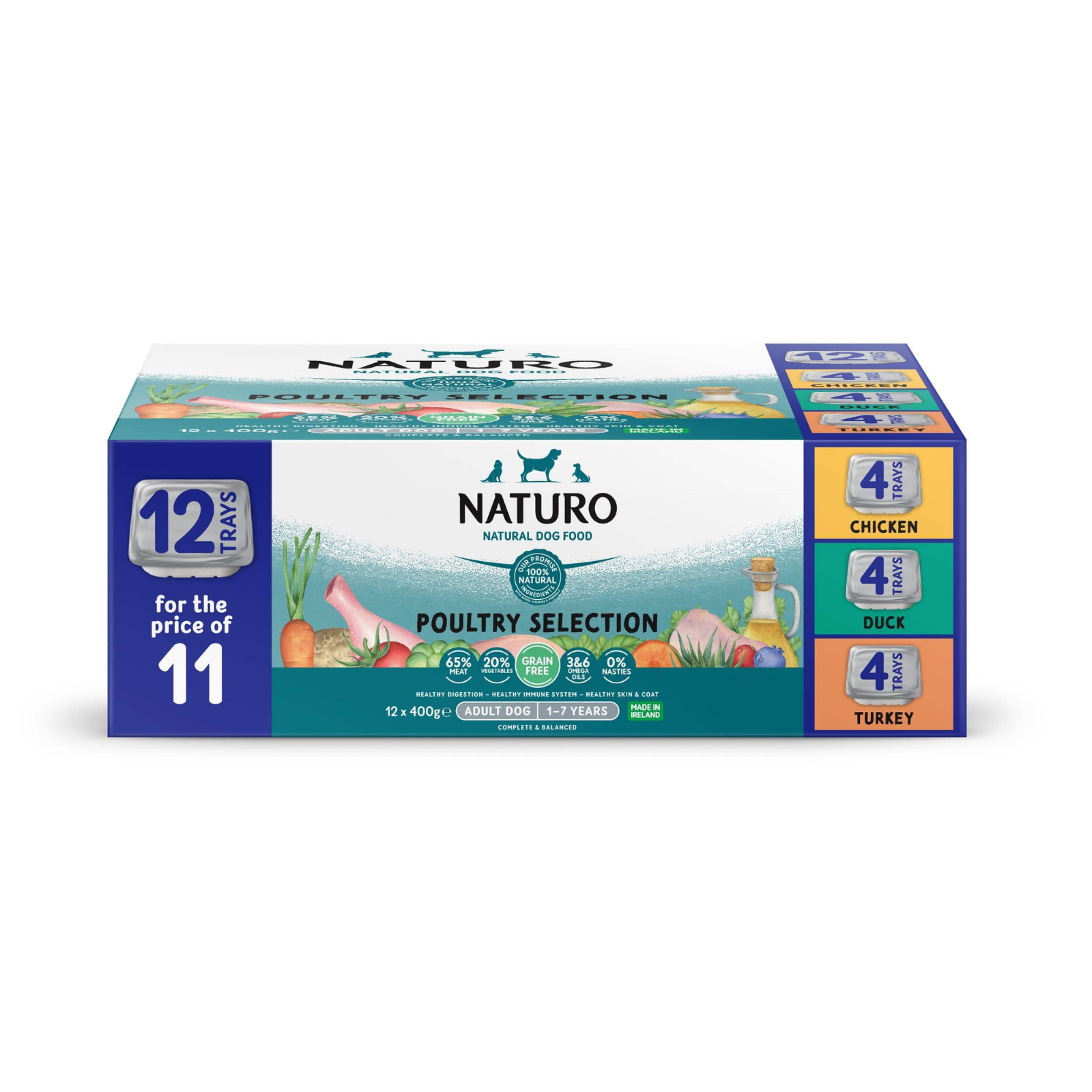 Naturo Grain Free Poultry Selection Variety Pack Wet Dog Food for Adult Dogs