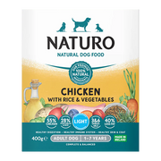 Naturo Light Chicken with Rice & Vegetables Wet Dog Food for Adult Dogs, 400g