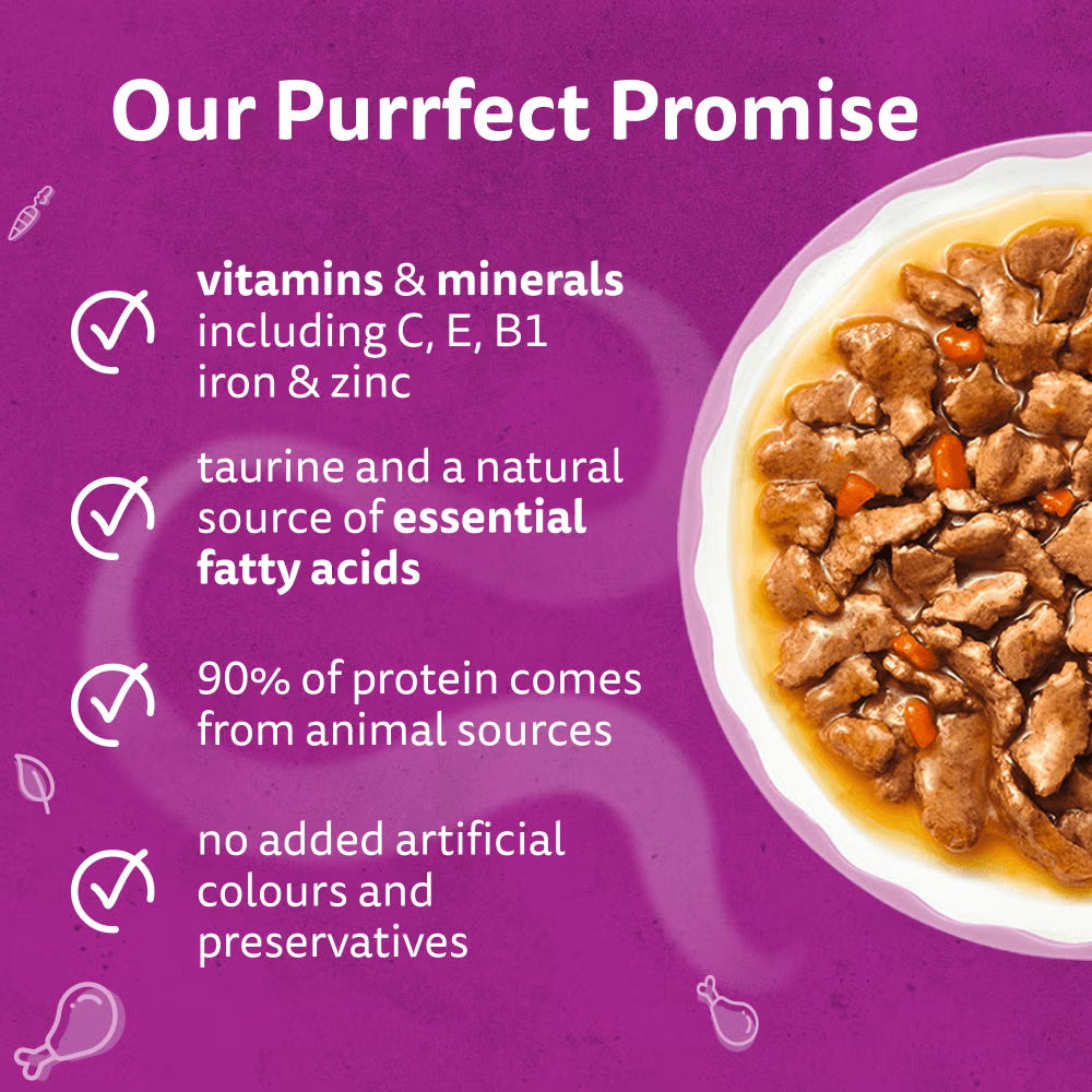 Whiskas Aromatic Fragrant Fusions in Gravy Wet Cat Food for Adult Cats, 40 x 85g