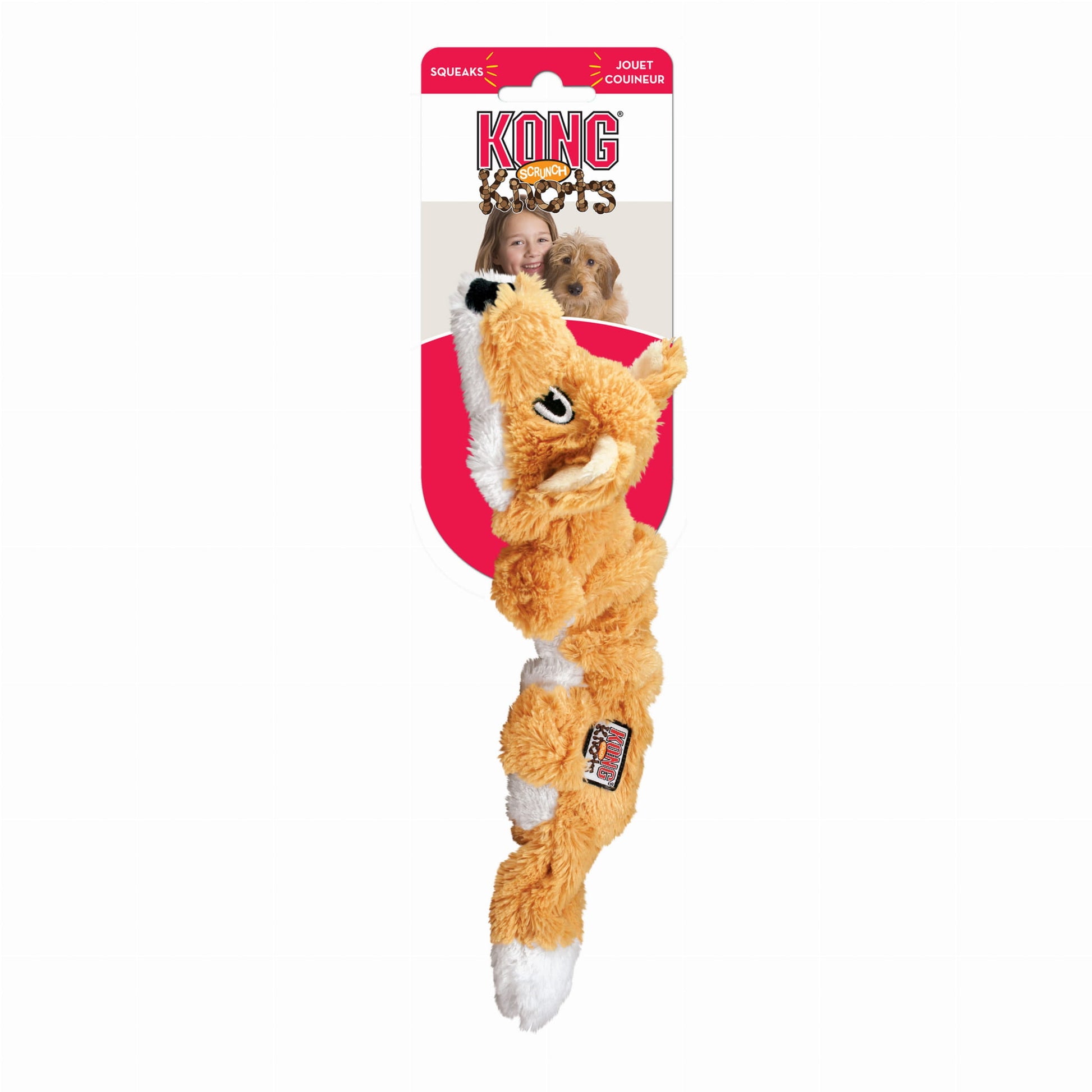 Kong Scrunch Knots Fox Dog Toy, Medium/Large