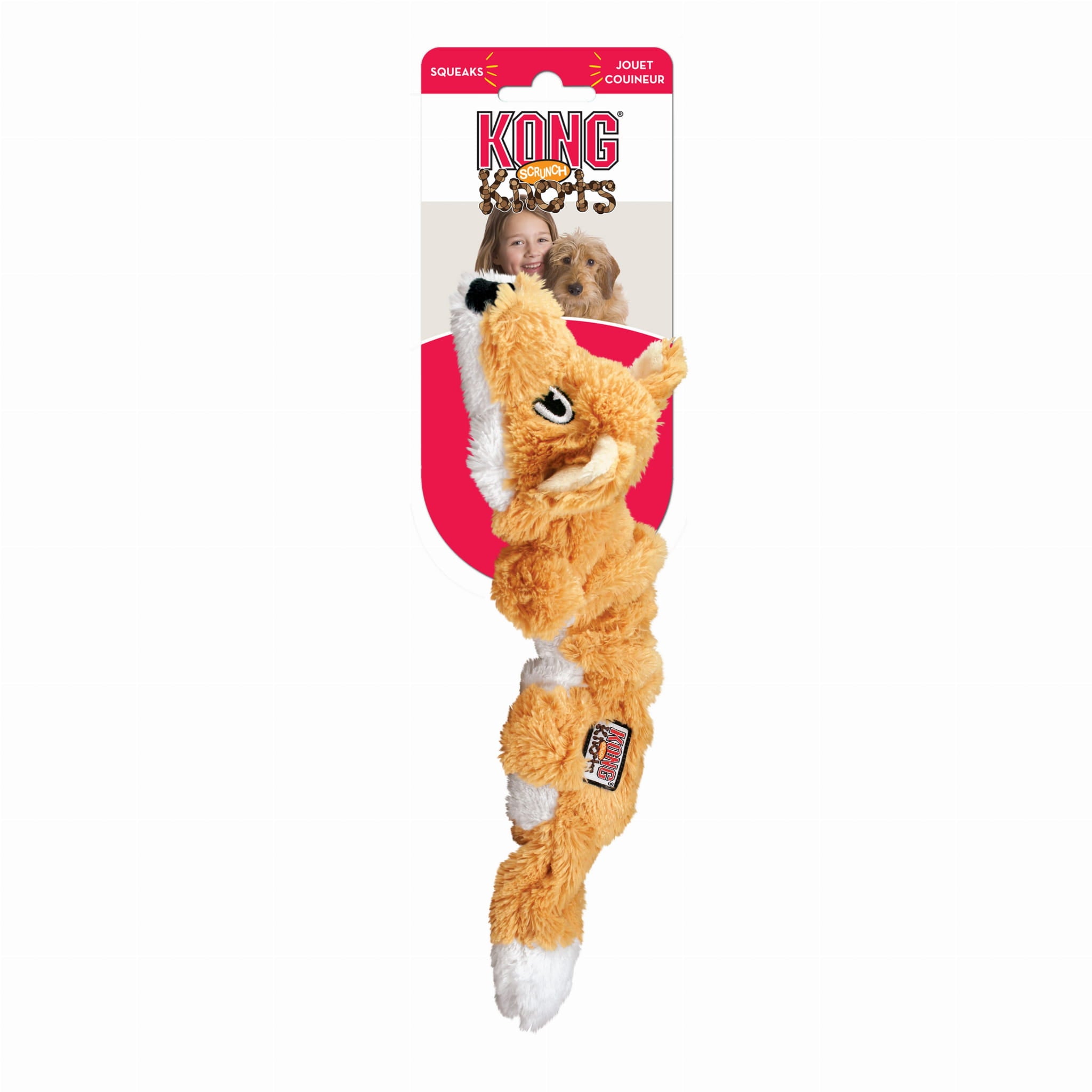 Kong Scrunch Knots Fox Dog Toy, Medium/Large