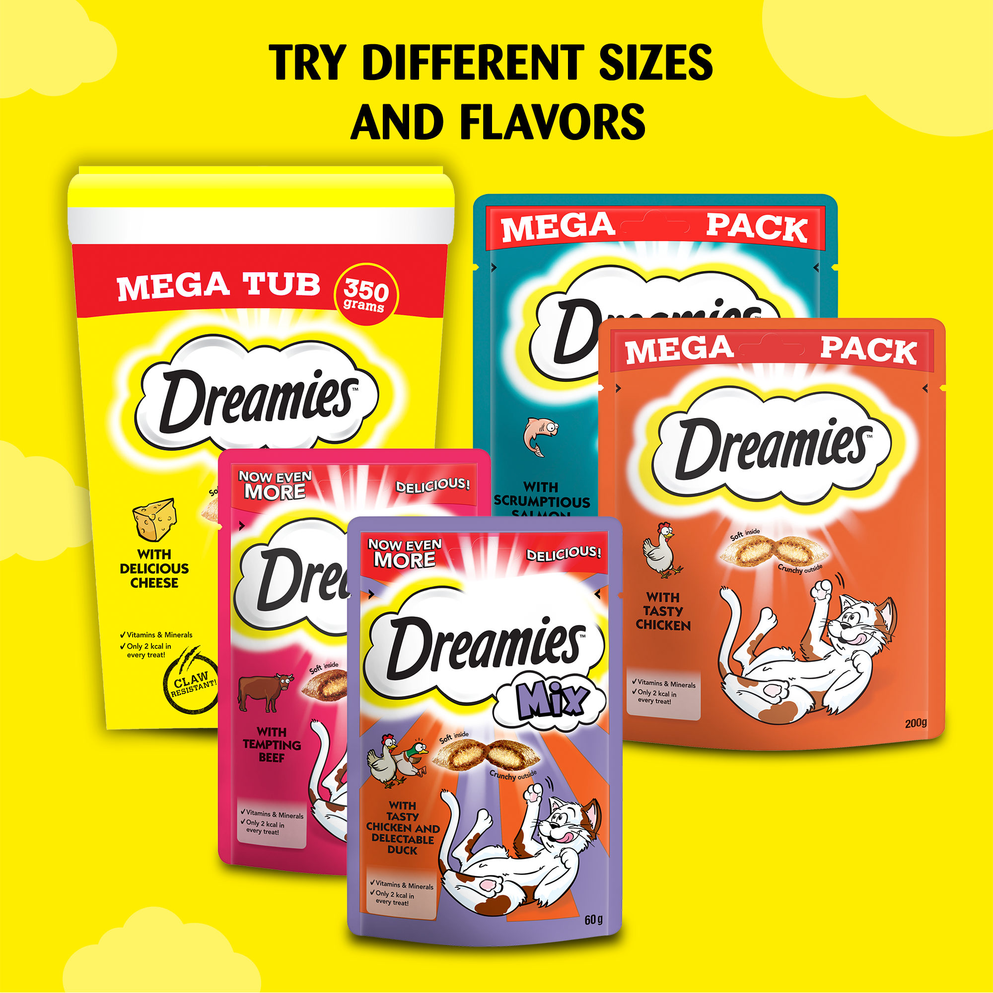 Dreamies Cat Treats with Chicken, 350g Mega Tub