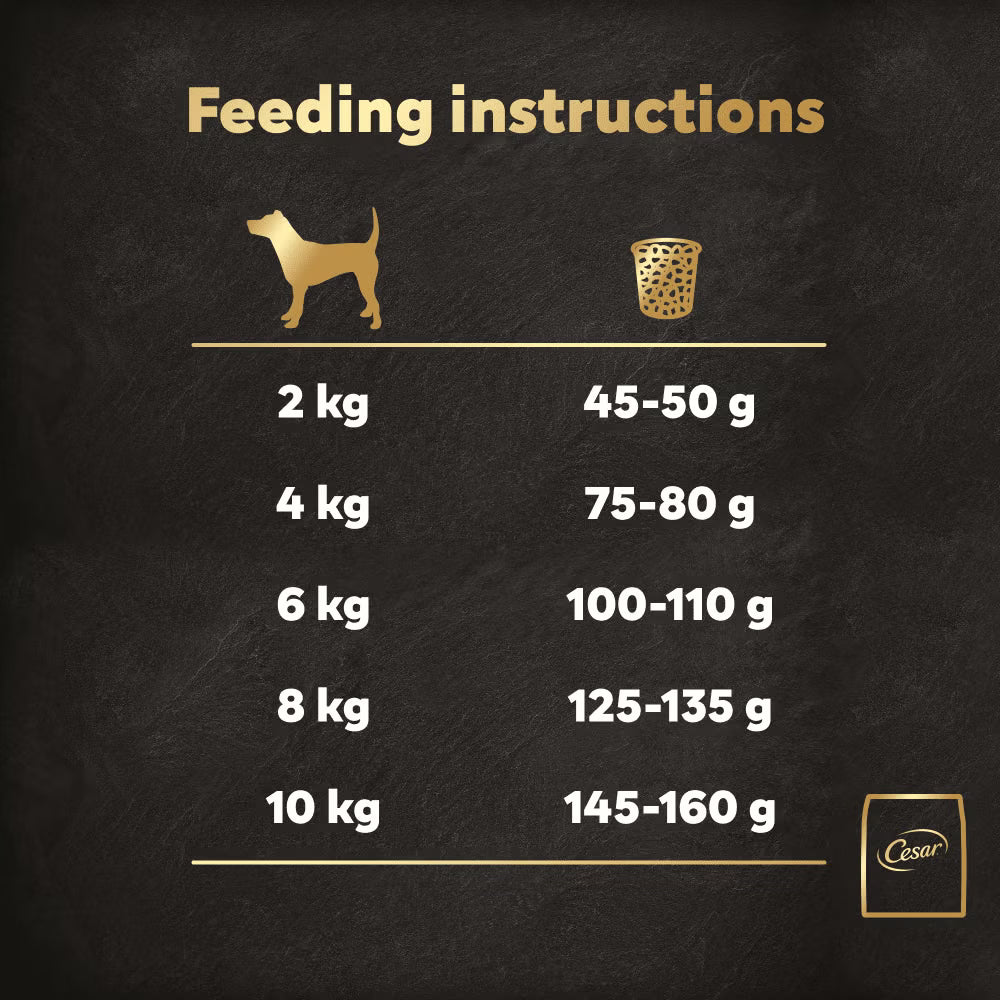 Cesar Fresh Chicken & Salmon, Rice & Vegetables Dry Dog Food for Adult Dogs, 1.4kg
